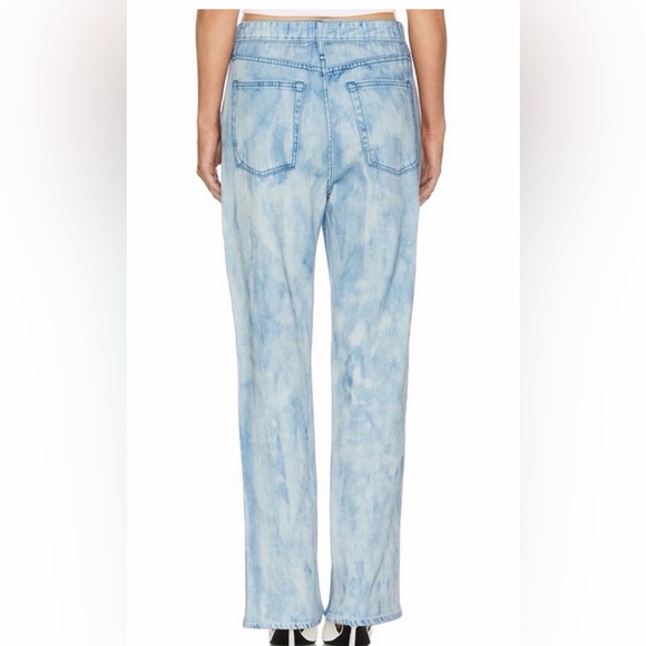 rag & bone Miramar Fleece Wide Leg Jeans in Cloudy - Picture 3 of 8